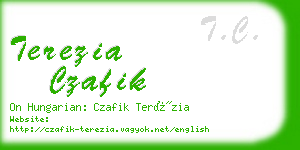 terezia czafik business card